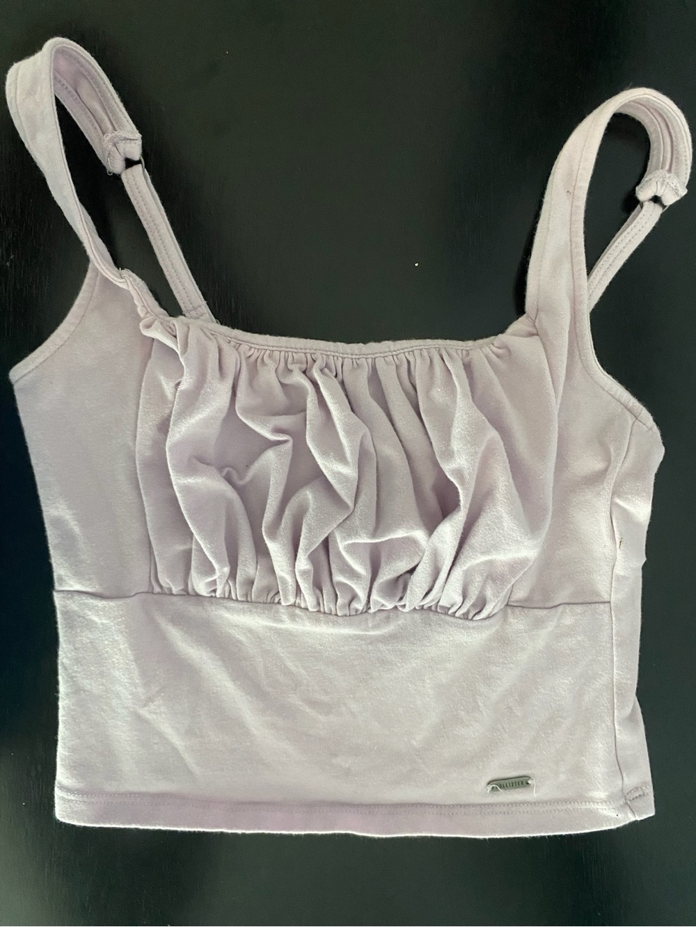 Hollister Lavender Ruched Crop Tank Top Women’s XS